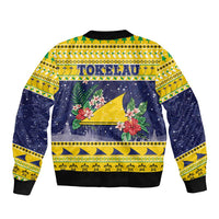 Tokelau Christmas Bomber Jacket Tokelauan Badge Manuia Te Kilihimahi LT05 - Polynesian Pride