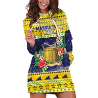 Tokelau Christmas Hoodie Dress Tokelauan Badge Manuia Te Kilihimahi LT05 Yellow - Polynesian Pride