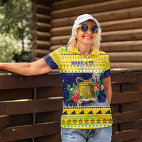 Tokelau Christmas Women Polo Shirt Tokelauan Badge Manuia Te Kilihimahi LT05 - Polynesian Pride