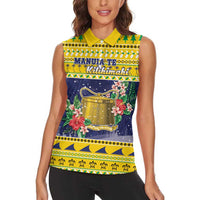 Tokelau Christmas Women Sleeveless Polo Shirt Tokelauan Badge Manuia Te Kilihimahi LT05 - Polynesian Pride
