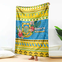 Tuvalu Christmas Blanket Coat Of Arms Manuia Te Kilisimasi