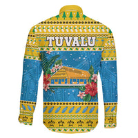 Tuvalu Christmas Family Matching Short Sleeve Bodycon Dress and Hawaiian Shirt Coat Of Arms Manuia Te Kilisimasi LT05 - Polynesian Pride