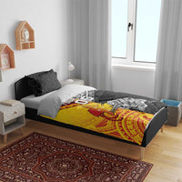 New Zealand And Papua New Guinea Rugby Custom Bedding Set Maori Kiwi With Bird of Paradise LT05 - Polynesian Pride