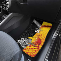 New Zealand And Papua New Guinea Rugby Custom Car Mats Maori Kiwi With Bird of Paradise LT05 - Polynesian Pride