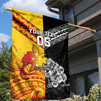 New Zealand And Papua New Guinea Rugby Custom Garden Flag Maori Kiwi With Bird of Paradise LT05 - Polynesian Pride