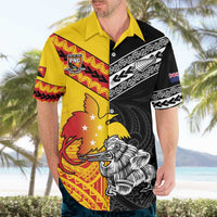 New Zealand And Papua New Guinea Rugby Custom Hawaiian Shirt Maori Kiwi With Bird of Paradise LT05 - Polynesian Pride