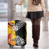 New Zealand And Papua New Guinea Rugby Custom Luggage Cover Maori Kiwi With Bird of Paradise LT05 - Polynesian Pride