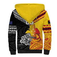 New Zealand And Papua New Guinea Rugby Custom Sherpa Hoodie Maori Kiwi With Bird of Paradise LT05 - Polynesian Pride