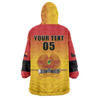 Papua New Guinea Rugby Custom Wearable Blanket Hoodie Go Orchids Pacific Champions