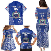 Fetu Samoa Rugby Custom Family Matching Puletasi and Hawaiian Shirt Go Champions
