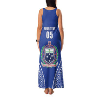 Fetu Samoa Rugby Custom Family Matching Tank Maxi Dress and Hawaiian Shirt Go Champions