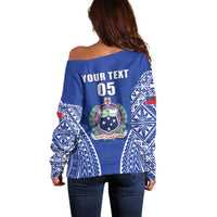 Fetu Samoa Rugby Custom Off Shoulder Sweater Go Champions