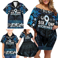 Micronesia FSM 691 Family Matching Off Shoulder Short Dress and Hawaiian Shirt Respect Culture LT05 - Polynesian Pride