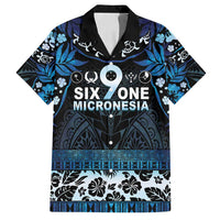 Micronesia FSM 691 Family Matching Summer Maxi Dress and Hawaiian Shirt Respect Culture LT05 Dad's Shirt - Short Sleeve Blue - Polynesian Pride