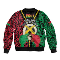 Vanuatu 46th Independence Day Bomber Jacket Long God Yumi Stanap Wild Boar LT05 - Polynesian Pride