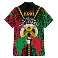 Vanuatu 46th Independence Day Family Matching Puletasi and Hawaiian Shirt Long God Yumi Stanap Wild Boar LT05 - Polynesian Pride