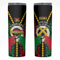 Vanuatu 45th Independence Day Skinny Tumbler Long God Yumi Stanap Wild Boar LT05