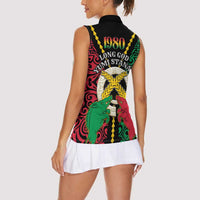 Vanuatu 45th Independence Day Women Sleeveless Polo Shirt Long God Yumi Stanap Wild Boar LT05
