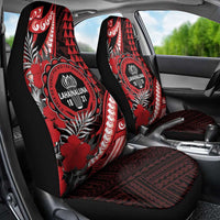 Hawaii Lahainaluna High School Car Seat Cover Tribal Tattoo With Hibiscus Flowers LT05 - Polynesian Pride