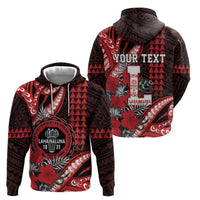 Personalized Hawaii Lahainaluna High School Hoodie Tribal Tattoo With Hibiscus Flowers