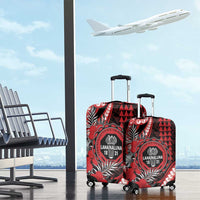 Hawaii Lahainaluna High School Luggage Cover Tribal Tattoo With Hibiscus Flowers