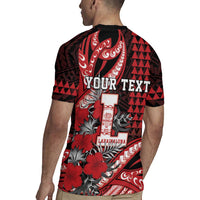 Personalized Hawaii Lahainaluna High School Rugby Jersey Tribal Tattoo With Hibiscus Flowers
