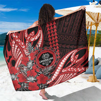 Hawaii Lahainaluna High School Sarong Tribal Tattoo With Hibiscus Flowers