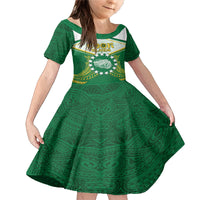 Personalised Cook Islands Ra o te Ui Ariki Family Matching Mermaid Dress and Hawaiian Shirt Polynesian Pattern