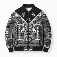 Black Philippines Sun Star Bomber Puffer Jacket Igorot Tribal Inspiration