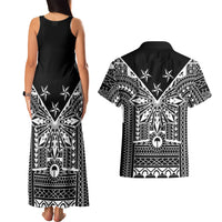 Black Philippines Sun Star Couples Matching Tank Maxi Dress and Hawaiian Shirt Igorot Tribal Inspiration