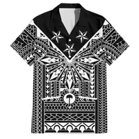Black Philippines Sun Star Family Matching Puletasi and Hawaiian Shirt Igorot Tribal Inspiration LT05 Dad's Shirt - Short Sleeve Black - Polynesian Pride