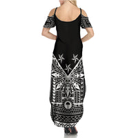 Black Philippines Sun Star Family Matching Summer Maxi Dress and Hawaiian Shirt Igorot Tribal Inspiration LT05 - Polynesian Pride