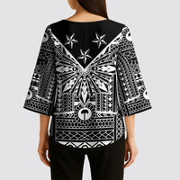 Black Philippines Sun Star Kimono Sleeve Blouse Igorot Tribal Inspiration