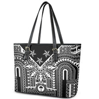 Black Philippines Sun Star Leather Tote Bag Igorot Tribal Inspiration