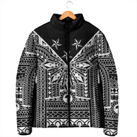 Black Philippines Sun Star Padded Jacket Igorot Tribal Inspiration
