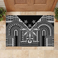 Black Philippines Sun Star Rubber Doormat Igorot Tribal Inspiration