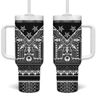 Black Philippines Sun Star Tumbler With Handle Igorot Tribal Inspiration