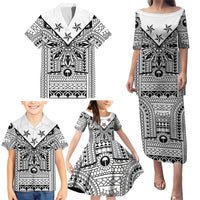 White Philippines Sun Star Family Matching Puletasi and Hawaiian Shirt Igorot Tribal Inspiration