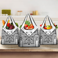 White Philippines Sun Star Grocery Bag Igorot Tribal Inspiration