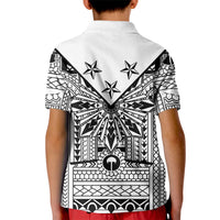 White Philippines Sun Star Kid Polo Shirt Igorot Tribal Inspiration