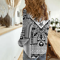 White Philippines Sun Star Women Casual Shirt Igorot Tribal Inspiration