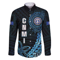 Personalized Northern Mariana Islands 78th Liberation Day Family Matching Short Sleeve Bodycon Dress and Hawaiian Shirt LT05 Dad's Shirt - Long Sleeve Blue - Polynesian Pride