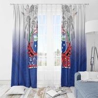 Samoa Rugby 2024 Pacific Window Curtain Go Manu Samoa