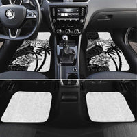 New Zealand And Fiji Rugby 2024 Car Mats Maori Kiwi With Fijian Palm Tree LT05 Set 4pcs Black - Polynesian Pride
