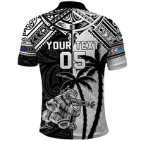 Custom New Zealand And Fiji Rugby 2024 Polo Shirt Maori Kiwi With Fijian Palm Tree LT05 - Polynesian Pride