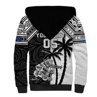 Custom New Zealand And Fiji Rugby 2024 Sherpa Hoodie Maori Kiwi With Fijian Palm Tree LT05 - Polynesian Pride