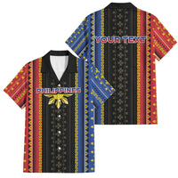 Personalised Philippines Filipinos Family Matching Off Shoulder Maxi Dress and Hawaiian Shirt Igorot Tribal Inspiration Pattern Style