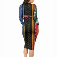 Personalised Philippines Filipinos Long Sleeve Bodycon Dress Igorot Tribal Inspiration Pattern Style