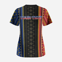 Personalised Philippines Filipinos Scrub Top Igorot Tribal Inspiration Pattern Style