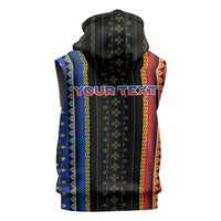 Personalised Philippines Filipinos Sleeveless Hoodie Igorot Tribal Inspiration Pattern Style